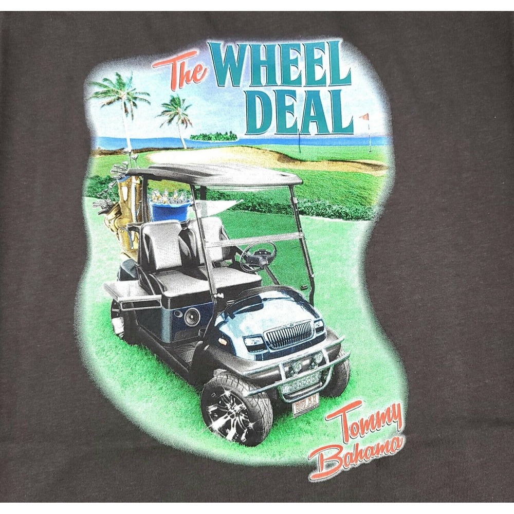 Tommy Bahama Mens T-Shirt Small ST225611OU The Wheel Deal Tee Cotton New